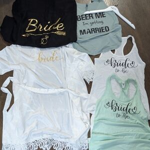 Bride Lot Size Medium Robe Cover-up Tank Tops Hangar Black White Grey Mint Green